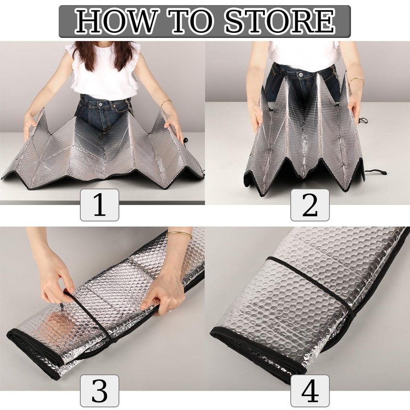 Peaom Funny French Bulldog Driver Windshield Sun Shade Foldable Car