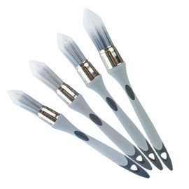 Wesquer - Trim Paint Brush Edge Painting Tool Small Paint Brush for Touch Up Paint, Corner, Sash, Baseboard, 4 Pack with 0.6" 0.72" 0.83" 1"