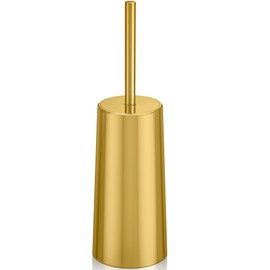 Toilet Brush and Holder, Toilet Brush Stainless Steel, Toilet Bowl Brush for Bathroom Toilet-Ergonomic, Elegant,Durable (Gold)