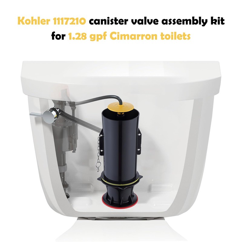Canister Flush Valve Replacement for Kohler 1117210, 3" Canister with