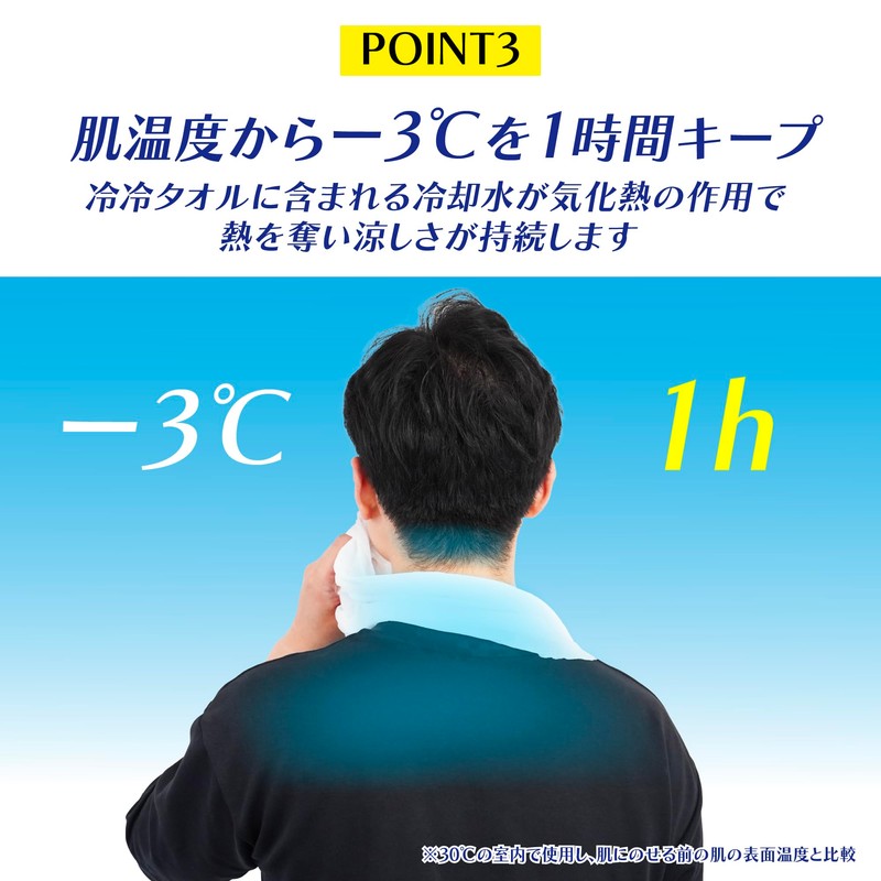 NISHIKIN Cooling Towel, Cooling Towel, Pack of 5, Large Size,