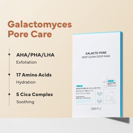Samugaractopore 2 STEP Mask Pack, Sheet Mask, SAM'U GALACTO PORE DEEP CLEAN 2STEP MASK