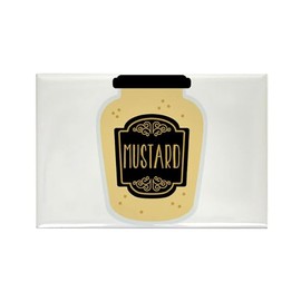 CafePress Mustard Jar Magnets Rectangle Magnet, 2"x3" Refrigerator Magnet (10 pack)