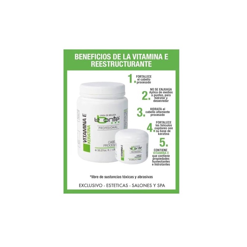 Labonte Vitamina E Y Keratina Crema Capilar Profesional para Cabello