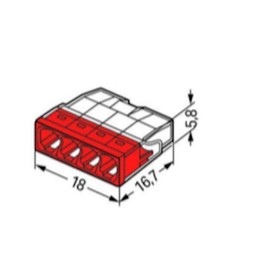 WAGO 2273 Compact Connection Box Terminal with Choice of 2-, 3-, 4-, 5-, 8-Conductor Terminal