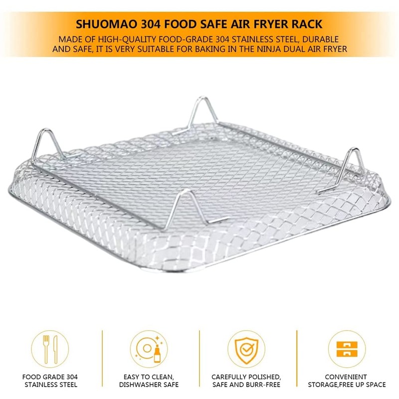 BTOSEP Air Fryer Rack Compatible Foodi 8L Stainless Steel Stackable