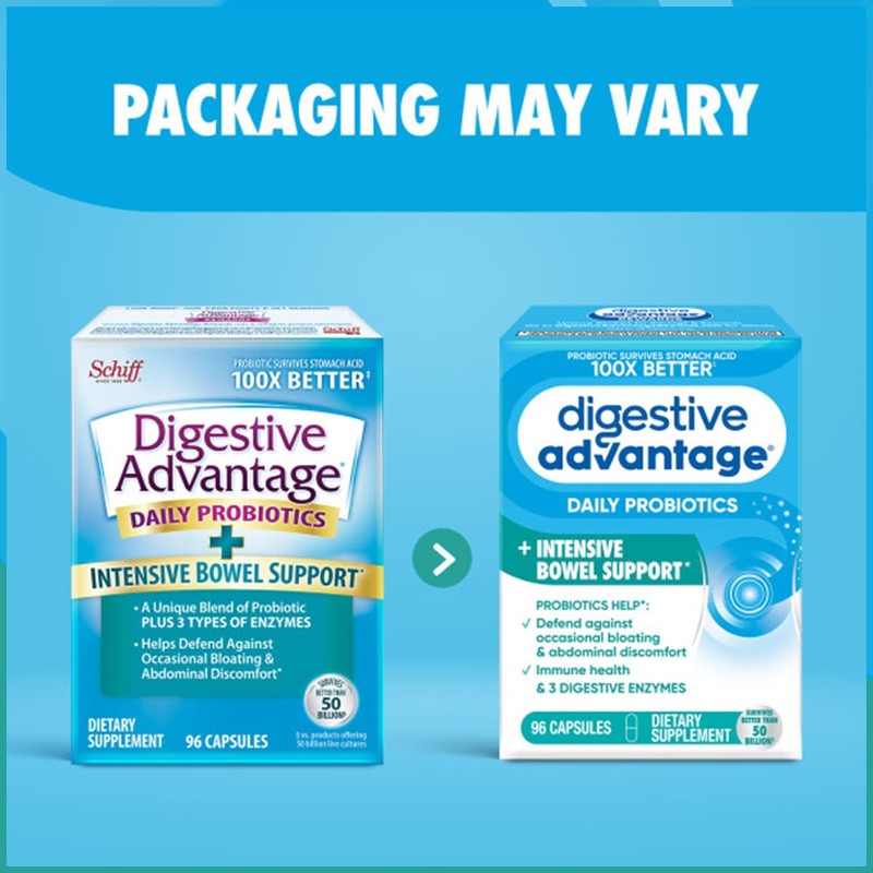 Digestive Advantage Intensive Bowel Support, 96 Capsules (Pack of 3)