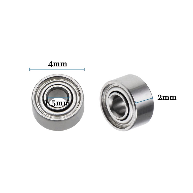QUARKZMAN 681XZZ 1.5 x 4 x 2 mm Ball Bearings
