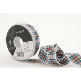 Berisfords 7622-DS-25 25mm x 25m reel of Berisfords Dress Stewart Tartan Ribbon