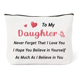 Gifts for Grown up Daughter,Presents for Daughters in Law,Valentines Day Gifts,Christmas Presents for Daughters Adult,Makeup Bag Daughter Gift from Mom