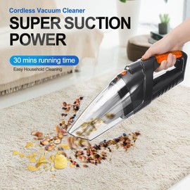 siumxr Handheld Vacuum Cordless,Powerful Suction 30Mins Long Runtime, Dust Busters Cordless Rechargeable with Two Washable Filters,Wet and Dry Hand Held Vacuum Cordless for Home, Car or Office