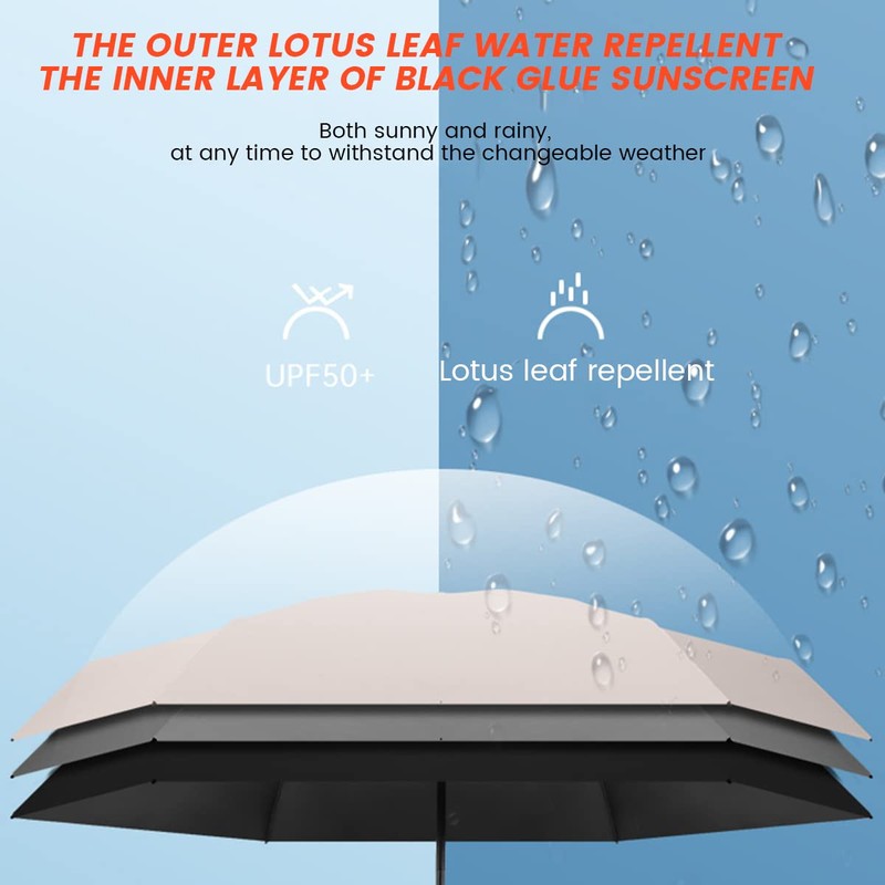 Folding Travel Umbrella Mini Ultra-Portable Anti-UV Umbrella with Case Compact