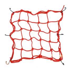 Touring Net, Bike Net, Motorcycle Supplies, 15.7 x 15.7 inches (40 x 40 cm), Cargo Net, Stretchable, Luggage Fixation (Red)