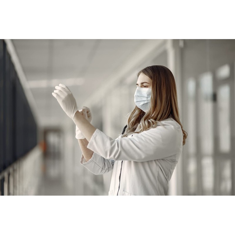 Pack of 100 Nitrile Disposable Gloves Powder-Free Gloves l