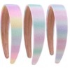 Pack of 3 Wide Thick Glitter Hair Band, Colourful Cute