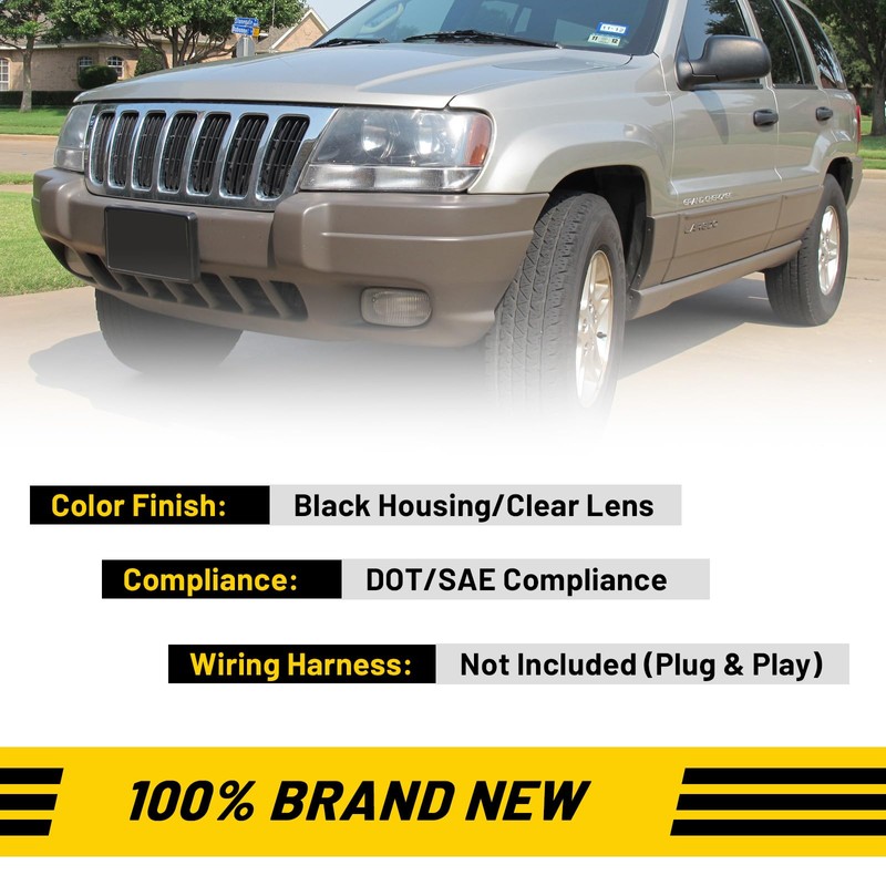 AUTOFREE Fog Lights for JEEP Grand Cherokee 1999-2003 with Bulbs