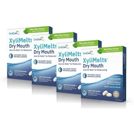 OraCoat XyliMelts for Dry Mouth, Stick-on Melts for Moisturizing,Fresh Breath Gluten Free, Mild-Mint Flavour (240)