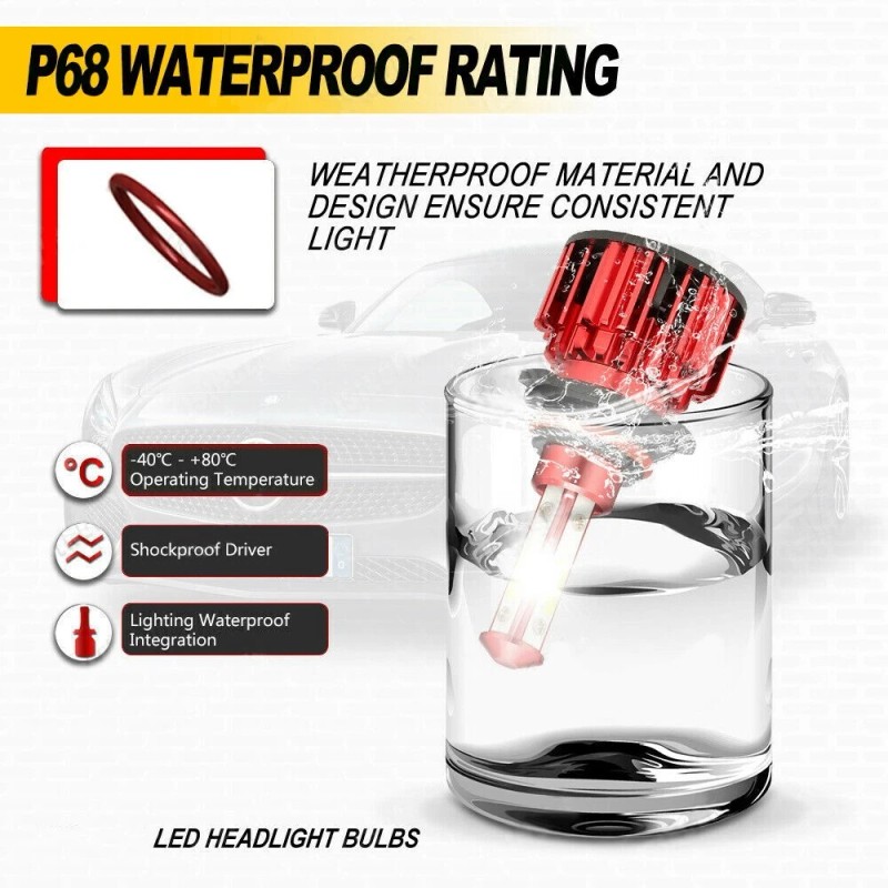 STONEBANKS 9005 9006 LED Headlights Kit Combo Bulbs 6500K High