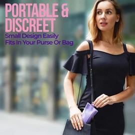 Ausla Tragbares Urinal mit Etui, Weibliches Silikon-Urinal für Frauen, Reiseständer Zum Pinkeln, 7,7 X 2,4 X 1,4 Zoll mit Tragetasche, Ideal für Outdoor-Aktivitäten, Geeignet für