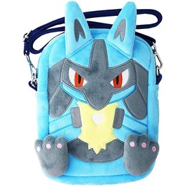Morimotosangyo RM-7491 Plush Pochette Lucario Bag Shoulder Plush Toy Fashion Children Kids Outing Gift Present