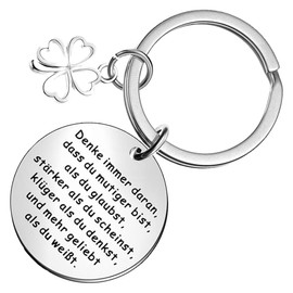 ZILZUFA Lucky Charm Keyring Motivational Gifts Courage Gift Key Ring Encouragement Gift for Girlfriend Boyfriend Colleague Birthday