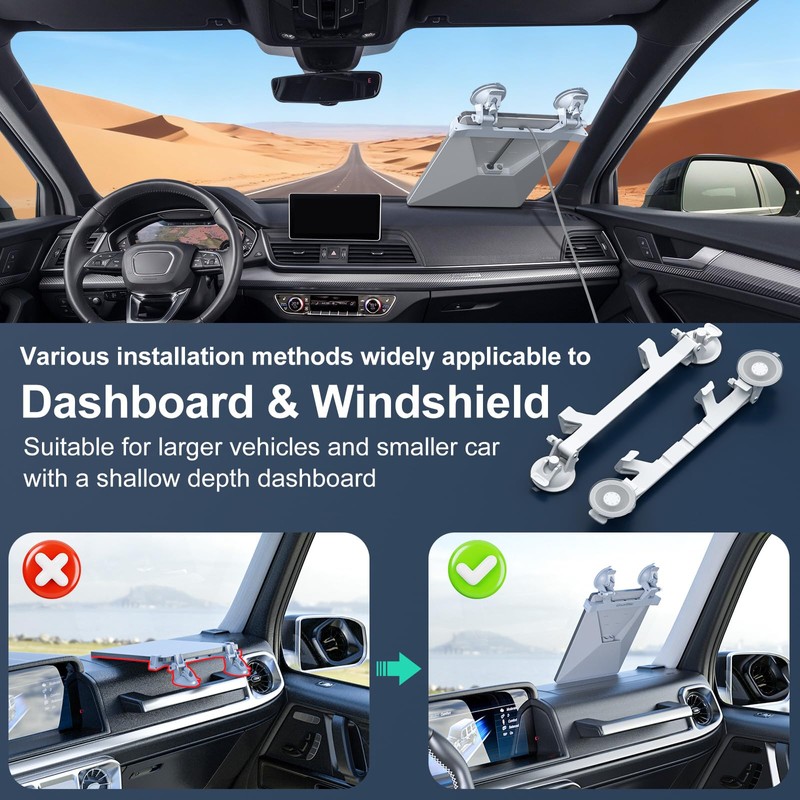 Linkoostar for Starlink Mini Mount for Dashboard, for Starlink Mini