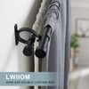 Lwiiom Matte Black Double Blackout Curtain Rods 72 to 144