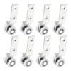 sourcing map 8Pcs Curtain Hanging Wheel, Window Track Rollers Smoothly