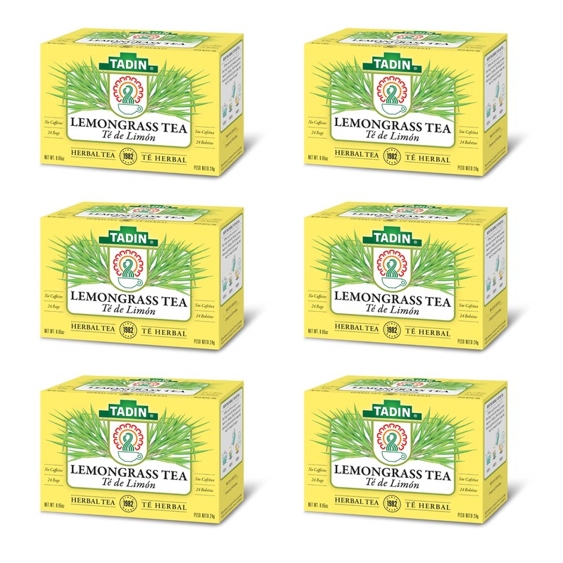 Tadin Lemongrass Herbal Tea, Caffeine Free, 24 Tea Bags Per