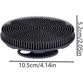 Cepillo de silicona para cuerpo - 2 cepillo de baño corto,Herramientas de limpieza (Two bath brushes-Black)