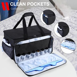 YUMTIM Carry Bag Compatible with Dupray Neat Steam Cleaner, Dupray Neat Steamer for Floors Storage Organizer Adjustable Steam Cleaner Storage Bag with Extra Pockets, Black