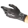 Ansell HyFlex 11-840 Professional Work Gloves, Abrasion Resistant Nitrile Coating with Firm Grip, Multipurpose Protection Gloves, Mechanical and Industrial Safety, Black, Size L (1 Pair)
