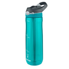 Contigo Ashland Autospout Water Bottle with Straw, 720 ml Large BPA-Free Plastic Water Bottle, Leak-Proof, Ideal for School, Work, Sports, Bike, Hiking