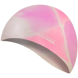 Aqua Speed Swimming Cap for Men, Bathing Cap Multi-Coloured with Storage Bag