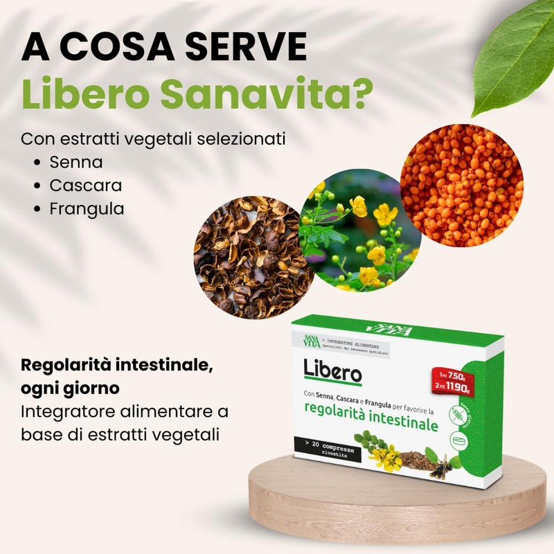 Sanavita Libero Integratore Alimentare per la Regolarità del Transito Intestinale