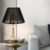 Medium Lamp Shade, ALUCSET Barrel Metal Lampshade with Pattern of