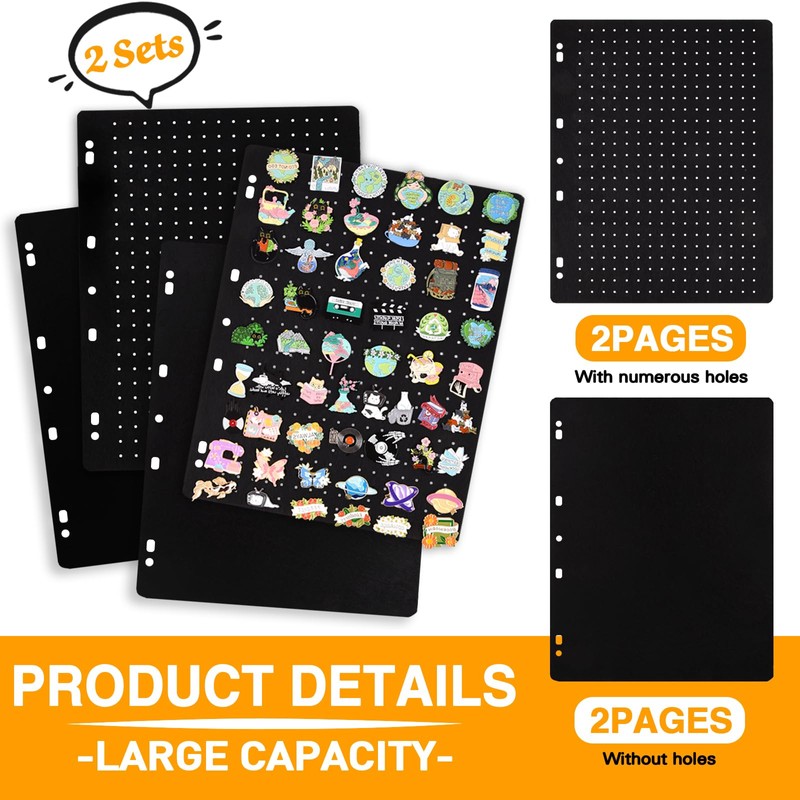 Enamel Pin Display Binder - Large Collection Storage Organizer Book