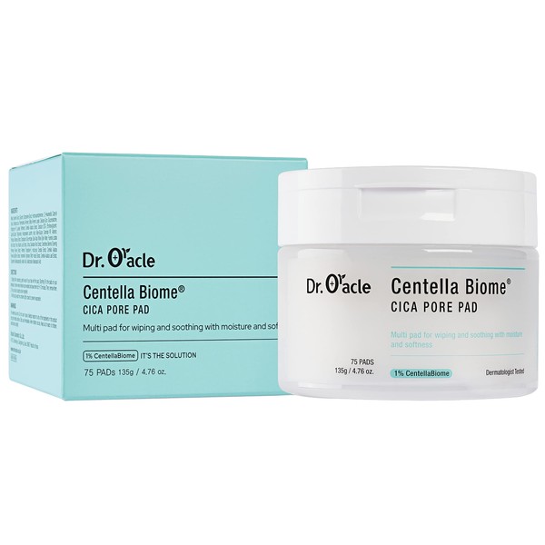 Dr.Oracle CentellaBiome Toner Pad, for Sensitive Skin, Hypoallergenic, Centella asiatica, Dermatologist Tested, 3.04 fl.oz. (90ml)