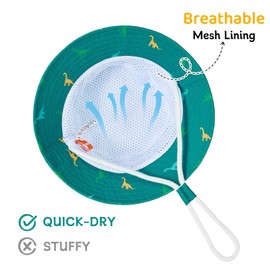 Durio UPF 50+ Baby Sun Hat Summer Sun Protection Wide Brim Soft Lining Beach Essential for Boys and Girls Toddler Bucket Hat B Green 6-12 Months