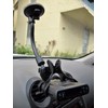 Ramtech Car GPS Windshield Dual Clip Suction Cup Mount, Compatible