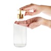Juvale Refillable Glass Soap Dispenser Set - 16 Oz Clear