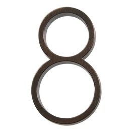 Distinctions by Hillman 843229 5-Inch Die Cast Floating/Flush Mount House Number, Aged Bronze, Number 8