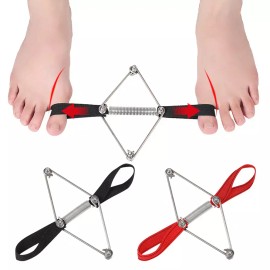 발가락 스트레칭 엄지발가락 벌리기 필라테스 운동기 보호대 요가밴드 벌리개 하체 홈트 운동기구 풋케어 [레드] Toe Stretching Big Toe Spreader Pilates Exercise Equipment Protector Yoga Band Spreader Lower Body Home Workout Equipment Foot Care [Red]
