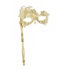 Frediuo Women Masquerade Mask Costume Prop, Metal, Elegant Party Face