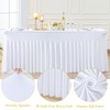 6 Pack White Table Cloth for 6 Foot Rectangle Tables