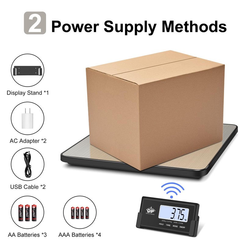 QP Shipping Scale, 440 lb/0.35 oz High Accuracy Digital Postal