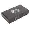 Black Wood Clock Digital Decoration White Light Wooden LED Clock