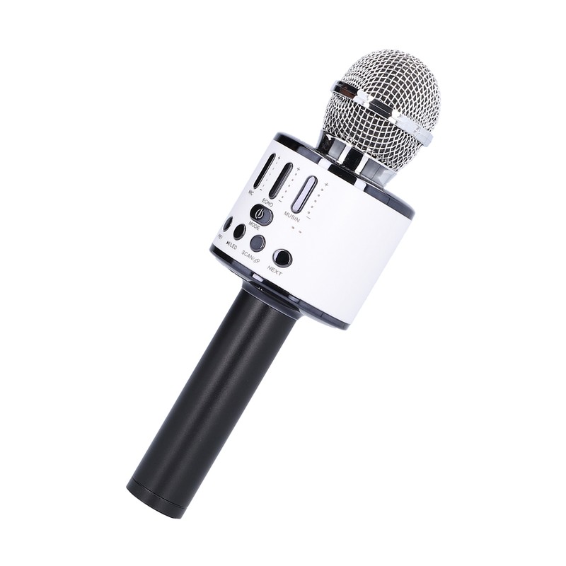 Q88 Microphone Wireless Bluetooth Karaoke LED Portable Handheld Black for