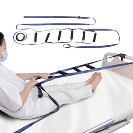 lefeke Bed Ladder Assist Strap with 6 Hand Grips,Portable Rope Beds Ladder Helper,Rope Ladder Pull Up Straps,Bed Ladder Straps,Pull Up Assist Device,Bed Handle for Elderly, Senior, Pregnant, Handicap