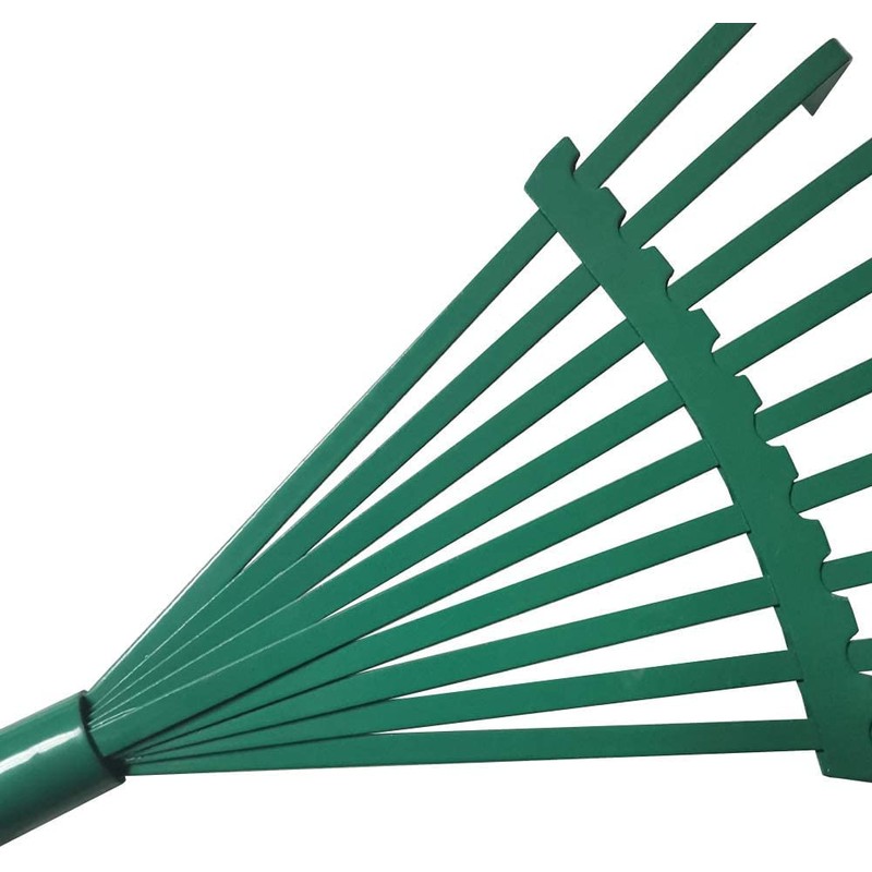 9 Tines Gardening Rake Small Metal Garden Hand Lawn Rake